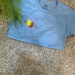 Blue Kids Shirt with Sun and Moon Design